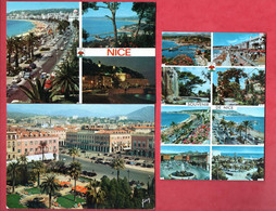 06 - NICE . " LA PLACE MASSÉNA " & " 2 MULTI-VUES " . 3 CPM - Réf. N°28130 - - Konvolute, Lots, Sammlungen