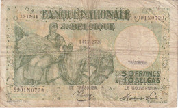Nationale Bank - Van Belgie - 50 Frank Of 10 Belga - 26/12/1944 - 50 Francos