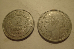 1947 - France - 2 FRANCS, Morlon, IVè République, Aluminium, KM 886 - 2 Francs