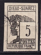 DIEGO-SUAREZ - 5 C. De 1890 Oblitéré FAUX - Usati