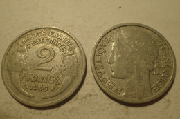 1946 - France - 2 FRANCS, Morlon, Aluminium, Gouvt Provisoire, KM 886 - 2 Francs