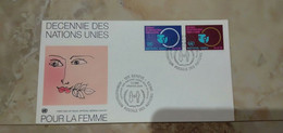 ENVELOPPE TIMBRÉE 2 TIMBRE NATIONS UNIES POUR LA FEMME 1980 GENÈVE - Other & Unclassified