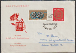 DDR 1965 Nr.1115- 1116 FDC 20.Jahre FDGB  (d 4595 ) Günstige Versandkosten - 1950-1970