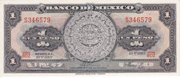 BILLETE DE MEXICO DE 1 PESO DEL AÑO 1967 SIN CIRCULAR (UNCIRCULATED)  (BANKNOTE) - Mexico