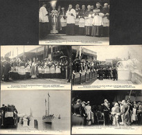 Zeebrugge -   Lot 5 PK's Inauguration Des Ports De Bruges Et Zeebrugge 1907 (animatie, Phototypie H. Climan-Ruyssers) - Zeebrugge