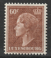 Luxemburg Y/T 416 (**) - 1948-58 Charlotte De Profil à Gauche