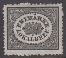 1856. SVERIGE.  Stamps For City Postage. 1 Sk Or From 1.7.1858 3 öre Black. No Gum. (Michel 6) - JF411464 - Neufs
