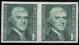 94788a - USA - STAMPS - SC # 1299b  IMPERF PAIR - MNH   Thomas Jefferson - Abarten & Kuriositäten