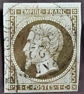 FRANCE 1860 - Canceled (cachet à Date 15) - YT 11 - 1c - 1853-1860 Napoleon III