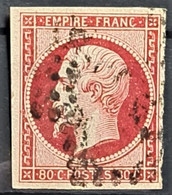 FRANCE 1854 - Canceled - YT 17Ac - 80c - 1853-1860 Napoleon III