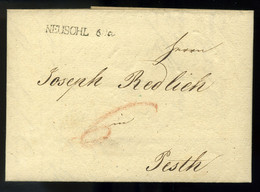 BESZTERCEBÁNYA  Vonalbélyegzéssel Feladott Teljes Tartalmú Portós Levél (1831), Piros Rötlis '6' Kr Portójelzéssel Pestr - ...-1867 Prephilately