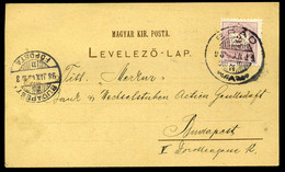 BRÁD 1898. Szép Krajcáros Céges Levelezőlap Budapestre Küldve - Briefe U. Dokumente