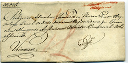 BUDA 1838. Dekoratív Ex Offo Levél, Tartalommal Bécsbe Küldve , Csak Piros Bélyegzésekkel!  /  BUDA 1838 Decorative Ex O - ...-1867 Prephilately