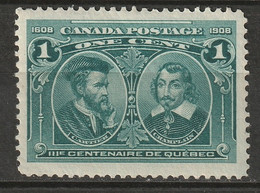 Canada 1908 Sc 97  MLH* Gum Crease - Nuevos