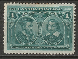 Canada 1908 Sc 97  MH* Some Disturbed Gum - Nuevos