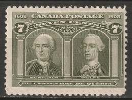 Canada 1908 Sc 100  MH* Some Disturbed Gum - Unused Stamps