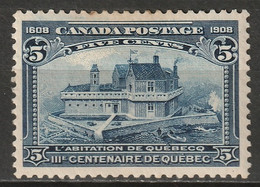 Canada 1908 Sc 99  MH* Disturbed Gum - Unused Stamps