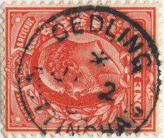 GB - KEVII -190? (Jan 2) " GEDLING / NOTTINGHAM " (Nottinghamshire) CDS On SG219 - Used Stamps