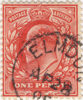 GB  - KEVII 1908 (Apr 28) - " ELMDON " (West Midlands) Thimble CDS On SG219 - Oblitérés