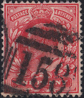 GB - KEVII - Barred Numeral 158 Of "CAMBRIDGE" On SG 219 1d Scarlet - Gebraucht