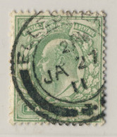 GB KEVII SG217/8 1/2d YELLOWISH-GREEN USED CDS "ELLESMERE" (SHROPSHIRE) - Usados