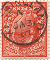 GB - KEVII - 1907 (Jan 31) - " KESSINGLAND " (Suffolk) Thimble CDS On SG219 - Usados