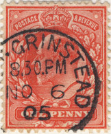 GB - KEVII 1905 (Nov 6) " (EAST)-GRINSTEAD " (West Sussex) Thimble CDS On SG219 - Gebraucht