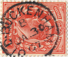 GB  - KEVII 1907 (Jan 30) - " OLD-BUCKENHAM " (Norfolk) Thimble CDS On SG219 - Used Stamps