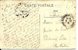 Cachet HOPITAL BOURBON LANCY 1915 Sur Carte Postale - Guerra De 1914-18