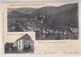 Gruss Aus Sommerfrische Bilstein - Hotel Zur Post, ..  1904 Bahnpost / Unten Rechts Riss - Lennestadt