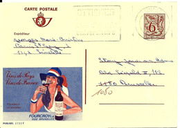 CARTE POSTALE 6F Repiquage Publicitaire FOURCROY Marchand De VIN - Cartes Postales 1951-..