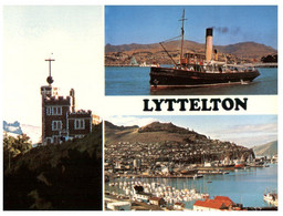 (BB 7) New Zealand - Lyttelton (with Ship And Semaphore) - New Zealand