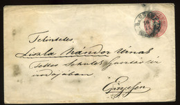 BÉKÉSCSABA 1866. OPM 5 Kr-os Díjjegyes Boríték Eperjesre Küldve - ...-1867 Prephilately