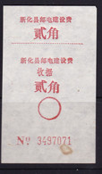 CHINA CHINE CINA HUNAN  XINHUA 417600  POSTAL ADDED CHARGE LABELS (ACL)  0.20 YUAN - Andere & Zonder Classificatie