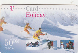 Germany,  DE-TC S 05a/99, Holiday - Winter 1999 (2) (Skifahrer), 2 Scans    NB :  Slight Folds - Autres & Non Classés