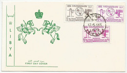 Libya Complete Set UIT On First Day Cover 1965 FDC - Libia