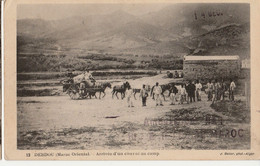 Militaria >MAROC- - DEBDOU ARRIVEE D UN CONVOI AU CAMP ANIMEE PEU CONNUE //CIRCULEE-7/12/1916 (Texte)TAMPO:AMBULANCE... - Guerres - Autres