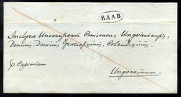 GYŐR 1821. Szép Félportós Levél Ungvárra Küldve  /  Nice Half Unpaid Letter To Ungvár - ...-1867 Prefilatelia