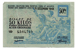 France -  50 KG Acier Ordinaire 31/12/1948 -  O C R P I -  TTB - Buoni & Necessità