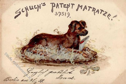 Handgemalt Hund Künstlerkarte 1899 I-II Peint à La Main Chien - Otros & Sin Clasificación