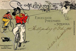 Werbung Auto Hannover (3000) Exelsior Pneumatic Fahrrad  1901 I-II Publicite Cycles - Reclame