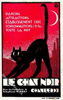 Werbung Belgien Tanzlokal Le Chat Noir Katze  I-II Publicite Chat - Reclame