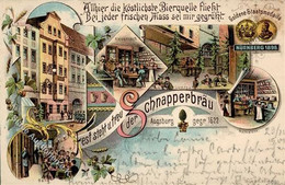 BIER - BRAUEREI SCHNAPPERBRÄU In AUGSBURG I-II - Werbepostkarten