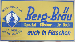 Bier Leimen (6906) Berg-Bräu Imoglas Reklameschild 35 X 20 Cm Mit Orign. Verpackung (musste Zum Scannen Geöffnet Werden) - Werbepostkarten