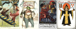 Bier Münchner Kindl Lot Mit 6 Ansichtskarten I-II Bière - Werbepostkarten