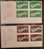 Polynésie Française/French Polynesia 1969 N°70/71 Nd Bloc De 4 Cd **TB - Geschnittene, Druckproben Und Abarten