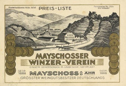 Wein Mayschoss (5481) Winzerverein Preisliste Klappkarte I-II (fleckig) Vigne - Esposizioni