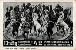 Zirkus Corty-Althoff  Pferde Dressur 1910 I-II - Circo