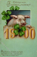 Jahreszahlen 1900 Schwein Neujahr 1899 I-II (Eckbug) Cochon Bonne Annee - Autres & Non Classés