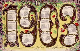 Jahreszahlen 1903 Kalender Neujahr Präge-Karte I-II Bonne Annee - Autres & Non Classés